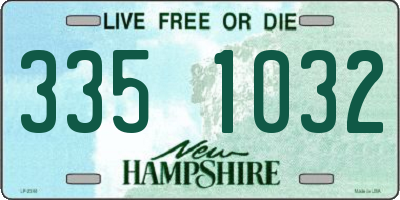 NH license plate 3351032