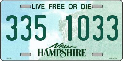NH license plate 3351033