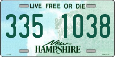 NH license plate 3351038