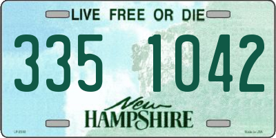 NH license plate 3351042