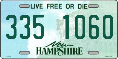 NH license plate 3351060