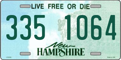NH license plate 3351064