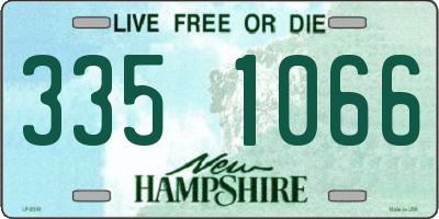 NH license plate 3351066
