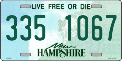 NH license plate 3351067