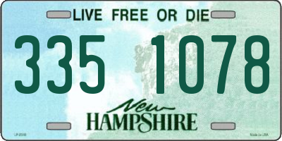 NH license plate 3351078