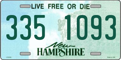 NH license plate 3351093
