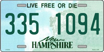 NH license plate 3351094