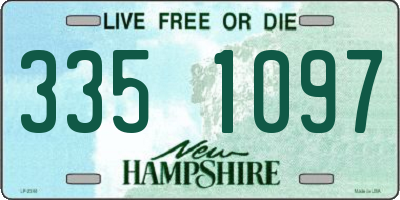NH license plate 3351097