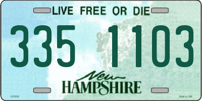 NH license plate 3351103