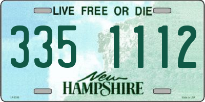 NH license plate 3351112