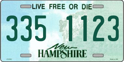 NH license plate 3351123