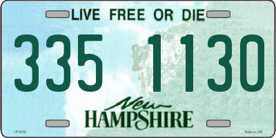 NH license plate 3351130