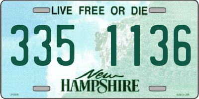 NH license plate 3351136