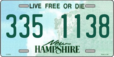 NH license plate 3351138