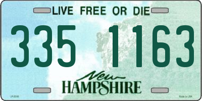 NH license plate 3351163