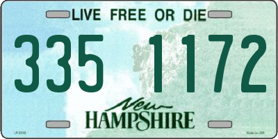 NH license plate 3351172