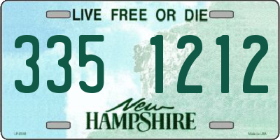 NH license plate 3351212