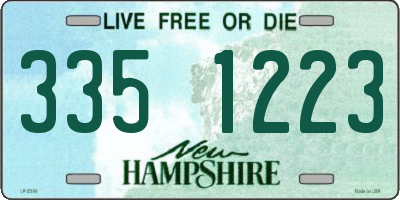 NH license plate 3351223