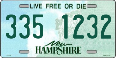 NH license plate 3351232