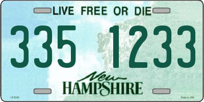 NH license plate 3351233