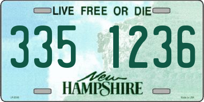 NH license plate 3351236