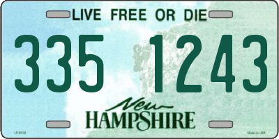 NH license plate 3351243