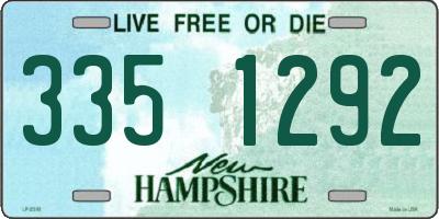 NH license plate 3351292