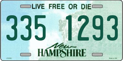 NH license plate 3351293