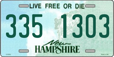 NH license plate 3351303