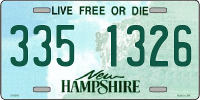 NH license plate 3351326