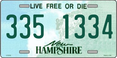 NH license plate 3351334