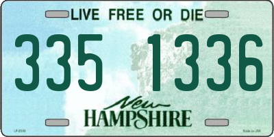 NH license plate 3351336