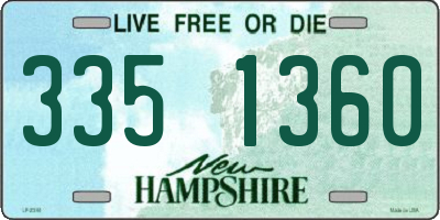 NH license plate 3351360