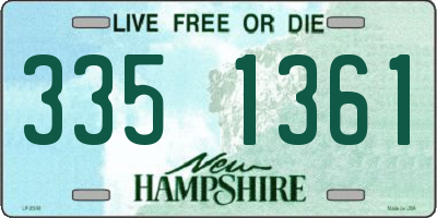 NH license plate 3351361