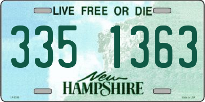NH license plate 3351363
