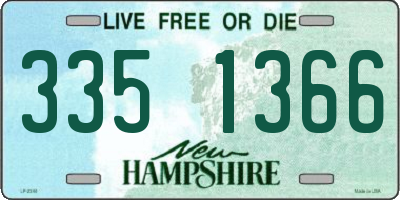 NH license plate 3351366
