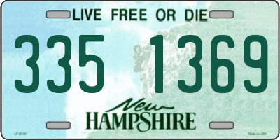 NH license plate 3351369