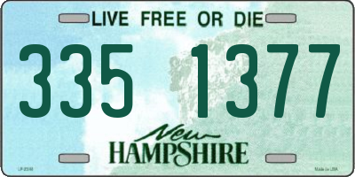 NH license plate 3351377