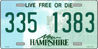 NH license plate 3351383