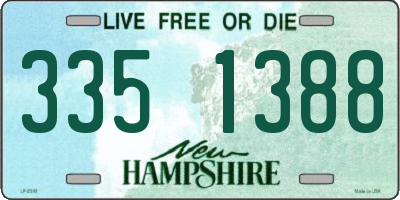 NH license plate 3351388