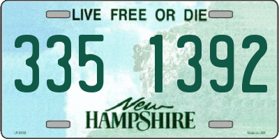 NH license plate 3351392