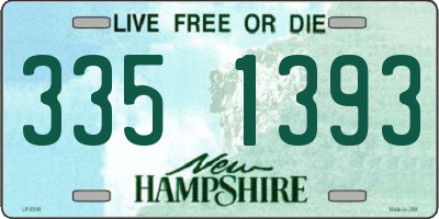 NH license plate 3351393