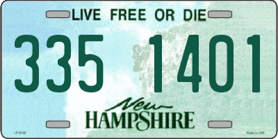 NH license plate 3351401