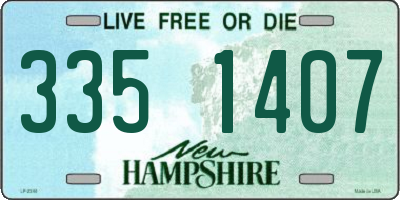 NH license plate 3351407