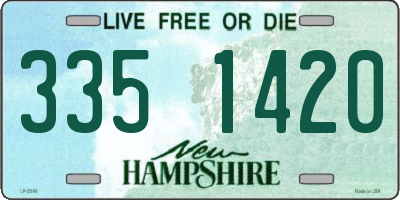 NH license plate 3351420