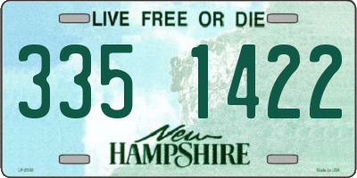 NH license plate 3351422