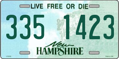 NH license plate 3351423