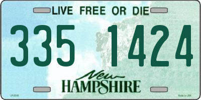 NH license plate 3351424