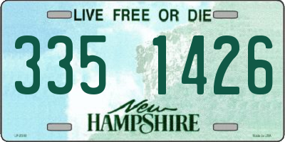 NH license plate 3351426