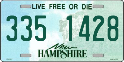 NH license plate 3351428